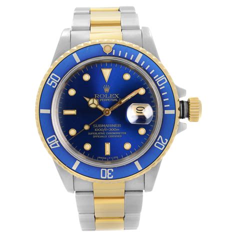 rolex oro acciaio quadrante blu|rolex sottomarino prezzo.